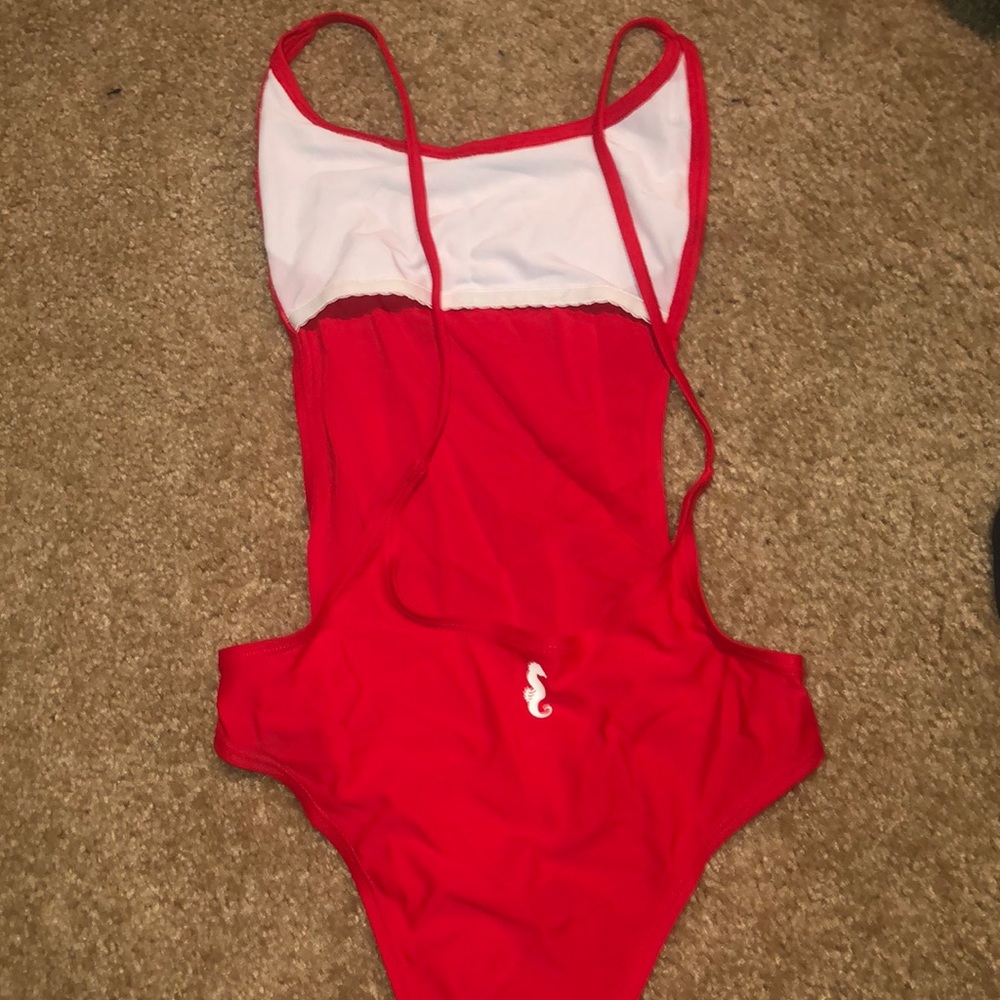 NEVER WORN SUNNY CO RED BATHING SUIT